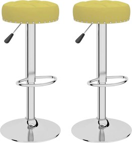 vidaXL Scaune de bar, 2 buc., verde, material textil