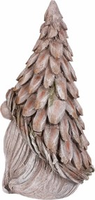 Decorațiune de grădină cap de pitic, gri, 24 x 21 x 43 cm