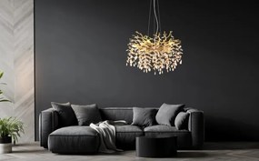 Globo 64138H2G - Candelabru suspendat pe cablu QUEENA 10xE14/40W/230V, auriu