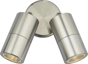 Där Lighting ORT0968 - Aplica LED de exterior ORTEGA, spot montat pe perete, 2xGU10/5W/230V, IP65, cromat