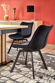Set masa extensibila Lamello L130-180 cm + 4 scaune K520 negru