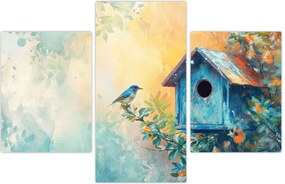 Tablou - Birdhouse, acuarelă, acuarelă (90x60 cm)