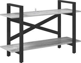 vidaXL Raft pentru cărți Gri Sonoma 100 x 33,5 x 64 cm Lemn compozit