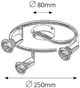 Rabalux 6048 - Lampa spot NORTON 3xGU10/50W/230V