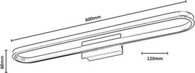 Rabalux 75115 - Lampă LED pentru oglindă de baie ODRAN LED/18W/230V IP44 60 cm