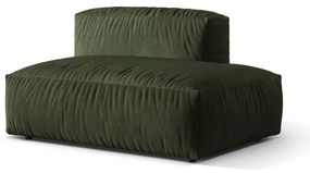 Modul pentru canapea modulară verde cu tapițerie din catifea (cu colț pe partea dreaptă) Martina – Micadoni