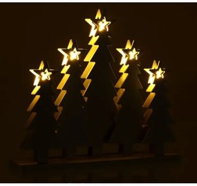 Decorațiune LED de Crăciun Retlux LED/2xAAA brazi
