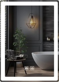 IREDA Oglindă de baie cu iluminare LED, 80 x 60 cm