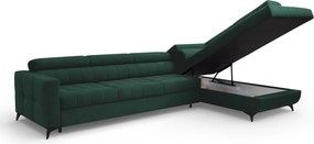 Colțar extensibil Nardo Maxi dreapta - verde catifea Bluvel 78