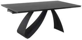 Masa extensibila Diuna Ceramic negru mat - L160-240 cm