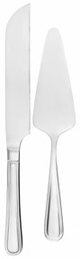 Set tacamuri inox servire desert, 2 piese, cutit si spatula inox, Verona