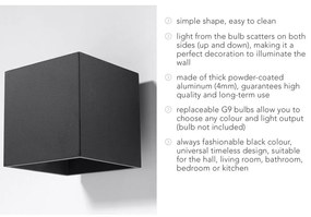 Aplică Sollux Geo, negru