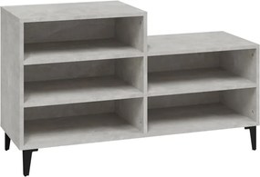 vidaXL Pantofar, gri beton, 102x36x60 cm, lemn prelucrat
