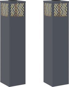 vidaXL Lumină LED Solară pentru Alei 2 pcs Antracit