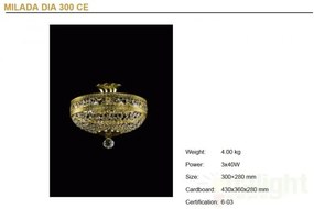 Plafoniera Cristal Bohemia Exclusive diametru 30cm MILADA DIA 300 CE