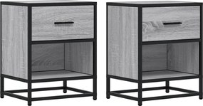 vidaXL Noptiere, 2 buc., gri sonoma, 40x31x50 cm, lemn compozit