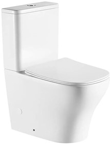 Sapho - Vas WC combinat BELLO, evacuare pe pardoseală/pe perete, ceramică, alb