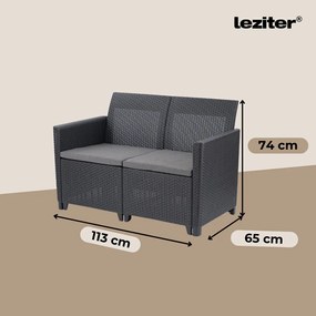 Set mobilier de grădină Claire cu 7 locuri, grafit