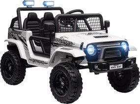 AIYAPLAY Mașină Electrică pentru Copii 3-6 Ani Off-road 12V cu Telecomandă Alb | Aosom Romania