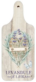 Bohemia Gifts Decorativă tăietură din lemn Lavandă