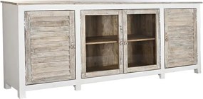 Bufet alb rustic , din lemn de mango