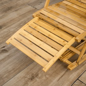 Scaun balansoar de grădină, poziţionabil, natural, bambus, FLOS