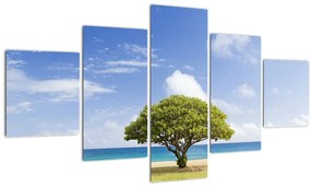 Tablou plaja cu copac (125x70 cm), în 40 de alte dimensiuni noi