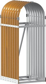 vidaXL Suport de bușteni, aspect de lemn, 40x45x100 cm, oțel galvanizat