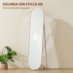 HOMCOM Oglindă Ovală Aurie Înaltă | Aosom Romania