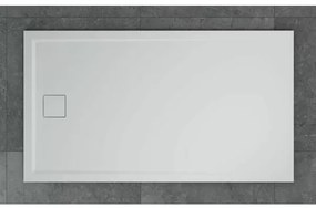 Cadita de dus dreptunghiulara alb SanSwiss Livada W20A 80x120 cm slim