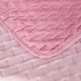 Cuvertura de pat din catifea ASTRALIA, roz Dimensiune: 200 x 220 cm