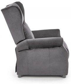 Fotoliu recliner Agustin 2 velvet gri H107 cm