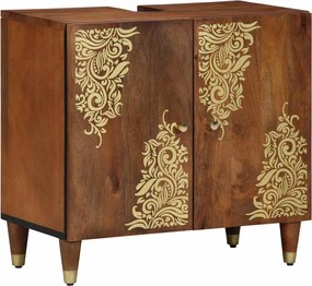 vidaXL Dulap de chiuvetă cu depozitare Maro miere 62 x 33 x 58 cm