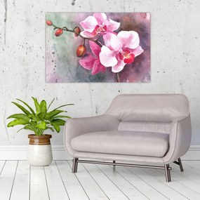 Tablou - Orhidee, acvariu (90x60 cm)