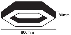 Plafonieră LED/40W/230V 4000K d. 80 cm