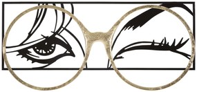 Decoratiune de perete, Metal, Ochelari 89,5X3,8X41,3 cm