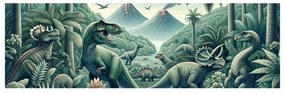 Tablou lumea sălbatică a dinozaurilor