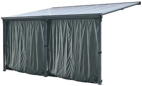 San Diego copertină pentru terasă din aluminiu cu perdele 4,3 x 3 m CoverTech antracit
