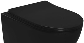 Capac WC CARLO FLAT UF BLACK MATT