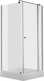 Cabina de dus patrata Deante Cubic cu usa pivotanta 90x90cm finisaj crom