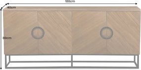 Comoda GRANDEZZA 180cm nuc natural