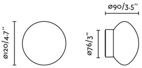 Aplica LED pentru baie IP44 NUBO D-12cm alba