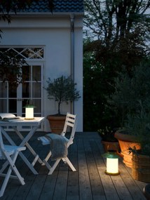 Lampa LED portabila pentru exterior solara cu baterii Temple To-Go 35 alama