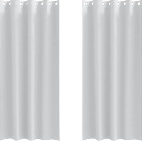 vidaXL Perdele Opaque cu Inel 2 pcs Gri Deschis 245 x 140 cm Poliester