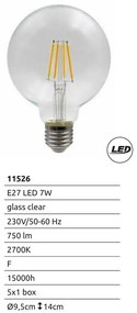 Bec LED E27 7W 750lm 2700K