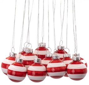 Globuri de Crăciun lucrate manual 12 buc. din sticlă ø 3 cm Mini Bauble – Sass &amp; Belle