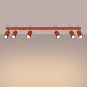 Spot Sollux SL.1642 KARBON 6xGU10/10W/230V roșu