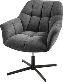 Fotoliu pivotant cu inaltime reglabila PAPILLON tesatura antracit