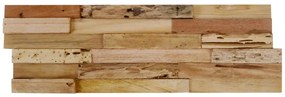 Panouri placare pereti, 10 buc., 1,03 m  , lemn de tec reciclat 10, Maro
