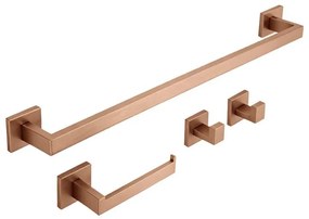 Set accesorii pentru baie Rio 4 piese cupru periat